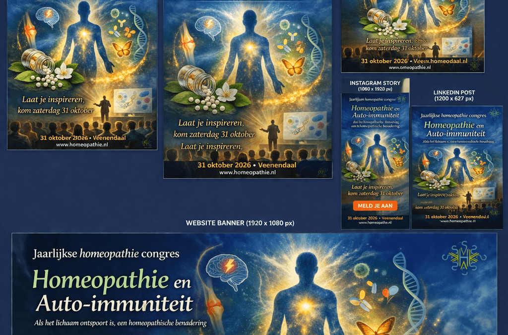 Homeopathie homepage 1 Jaarlijkse homeopathie congres: Homeopathie en Auto-immuniteit; Als het lichaam ontspoord is, een homeopathische benadering.